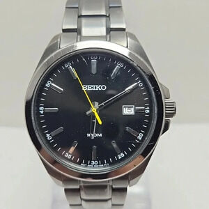 Seiko Silver and Black Men's Watch